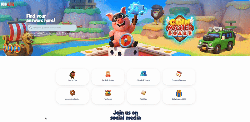 Help Center home page with category tiles opening a How to Play article